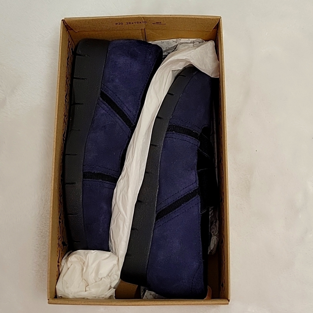 Clark's Daelyn Villa Navy Suede Shoes Size 5 - Picture 10 of 11